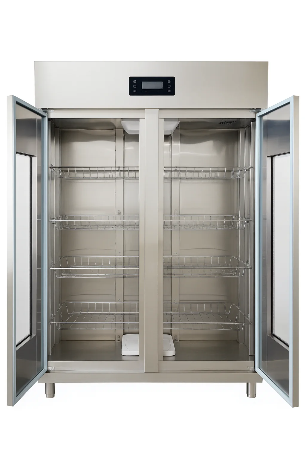Intérieur du distributeur automatique SCF950 avec portes ouvertes